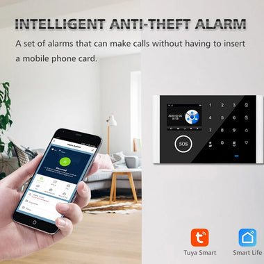 WIFI GSM Alarm System Kits Tuya Smart Home Wifi Door Sensor Doorbell Motion Sensor/Detector Security Alarms for Home