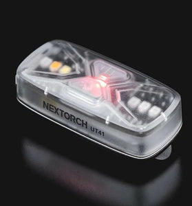 Nextorch UT41 LED EDC Police Flashlight Shoulder Warning Emergency Light with 6 Light Sources Type-C Rechargeable LED Signal Light Mini Torch