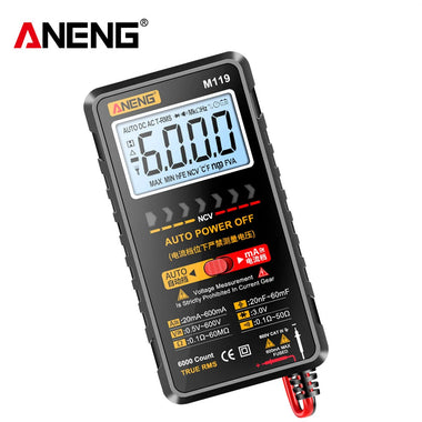 ANENG M119 Portable 6000 Counts Digital Multimeter Avometer Transistor Capacitor Tester