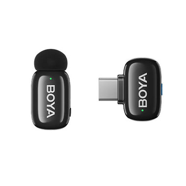 BOYA Mini Wireless Lavalier Lapel Microphone AI Intelligent Noise Cancelling Mic for iPhone Android Type-C Phone Live Broadcast Audio Video Recording Vlog