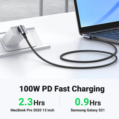 Ugreen US335 5A 100W Type-C to Type-C Cable QC4.0 FCP Fast Charging Data Transmission Tinned Copper Core Line 1M/2M Long for Huawei Mate50 for Samsung Galaxy S23 for Redmi K60 for Oppo Reno9