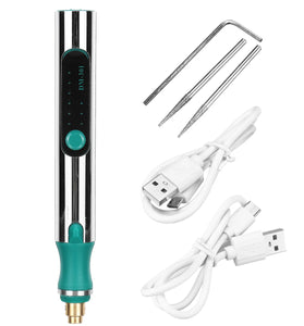 25000RPM Portable Mini Electric Grinder 3 Gears Carving Rotary Pen Drill Engraving Grinding Tool W/ Battery Indicator