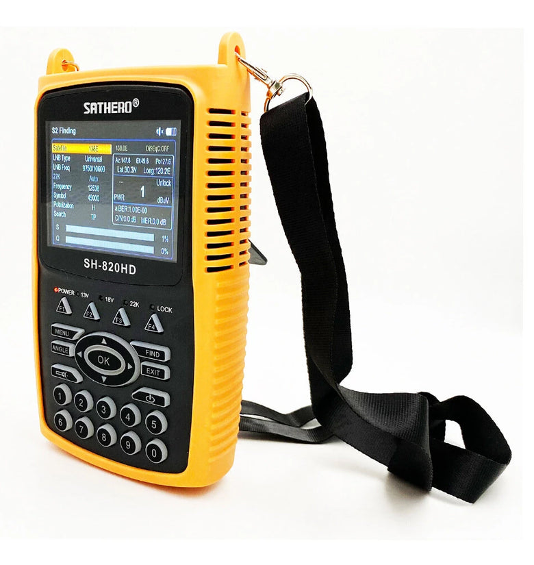 Sathero SH-820HD 3.5 Inch Combo Satfinder Satellites Finder Meter H.265 HEVC DVB-S/S2/T/T2/C/CCTV HD Digital Signal Meter
