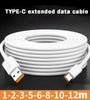 6A 66W USB-A to Type-C Extended Cable Fast Charging Data Transmission Copper Core Line 1M/2M/3M/5M/6M/8M/10M/12M Long for iPhone 15 15 Plus for Huawei Pura 70 Ultra for Xiaomi Civi4 Pro