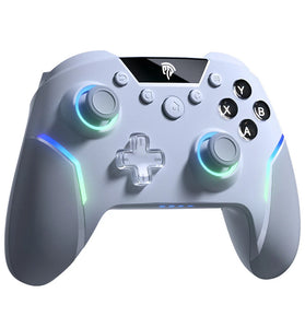 EasySMX ESM-X20 Wireless Gaming Controller Dual Hall Trigger 3-Mode Detachable Hall Joystick RGB Light 1000Hz Polling Rate Gryo 2.4G/bluetooth/Wired Gamepad for Switch/PC/Steam Deck