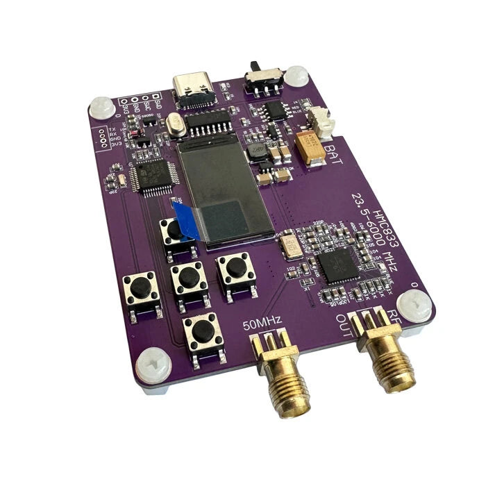 6GHz RF Signal Generator 23.5MHz-6000MHz with OLED Display Adjustable Output Power