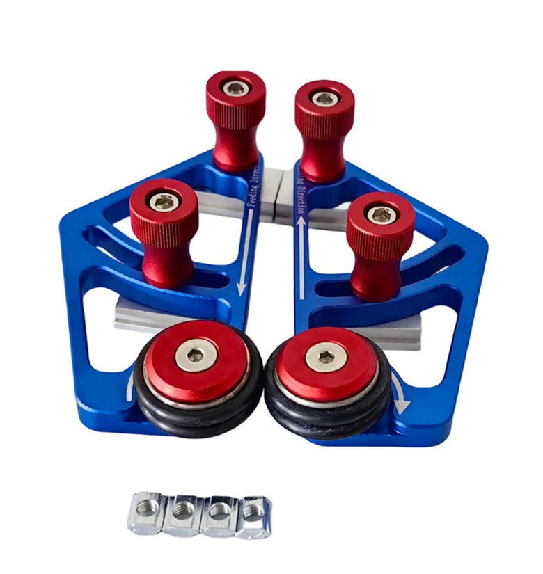 Woodworking Table Saw Dual Feed Pressure Rollers Bidirectional Feeding No Rebound Safety Features Perfect for Precision Cutting Superior Stability