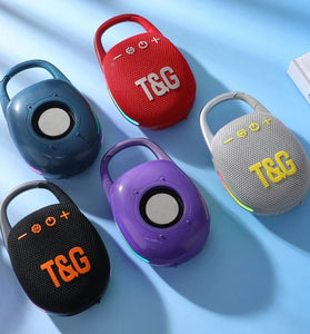 T&G TG447 Portable bluetooth 5.3 Speaker Wireless Speaker Subwoofer 45mm Drivers TWS 1200mAh LED Light Support TF Card U Disk Playback FM Radio Loudspeakers