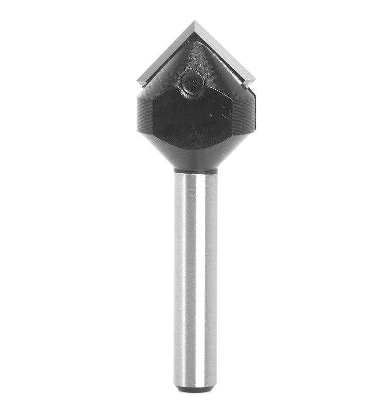 Insert Style Carbide Spoilboard V groove90 Single Flute Ruter Bit End Mills Woodworking Milling Cuttters Shank 1/4