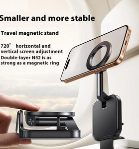 Ugreen LP899 Mobille Phone Magnetic Stand Clamp-on Travelling Holder Double-layer Strong Magnetic Ring Design 720 Horizontal and Vertical Screen Adjustment Mini Foldable Desktop Phone Bracket