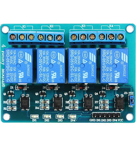 2pcs 5V 4 Channel Relay Module For PIC ARM DSP AVR MSP430 Blue Geekcreit for Arduino - Products that work with official for Arduino boards
