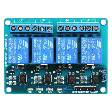 2pcs 5V 4 Channel Relay Module For PIC ARM DSP AVR MSP430 Blue Geekcreit for Arduino - Products that work with official for Arduino boards
