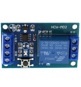 Bistable Relay Module 5V 12V Single Button Relay Module One Key Car Modification Start-Stop Self locking Car Modification Switch