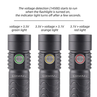 Convoy T7 TIR Lens Strong Floodlight Tactical Flashlight AA 14500 Battery 4Modes EDC Portable Mini LED Torch Type-C USB Rechargeable Tail Magnetic Attraction Maintenance Work Lamp Outdoor Camping Tent Light