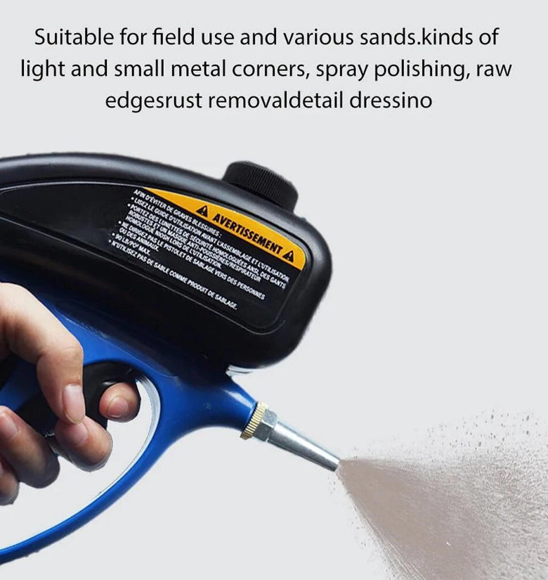 Manual Sandblasting Gun Ergonomic Design with Stainless Steel Nozzle Quick Connect for Precise Rust Removal and Surface Preparation