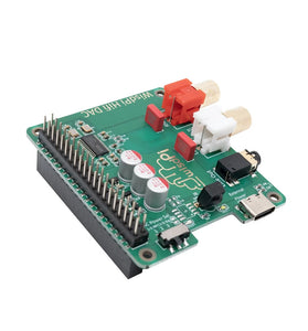 Audio Card Expansion Board for Raspberry Pi PCM5122 Audio 3.5 RCA Gold Plated Power Noise Reduction External Power