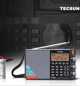 Techsun PL-880 Portable Radio High-performance Full-band Digital Tuned Stereo Radio Fans Short Wave Media Player