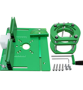 Aluminum Alloy Router Lift Kit Router Table Inset Plate 240x200mm Manual Lifting for 65mm Motors Woodworking Tool High Lift Travel CNC Process