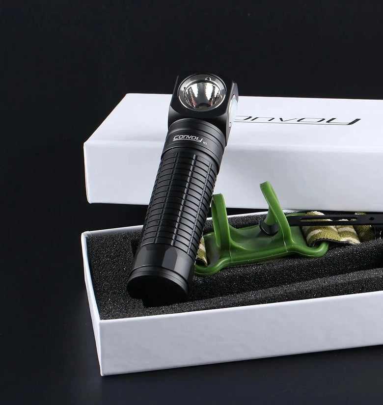 Convoy H1 2 in 1 Multifunctional EDC LED Flashlight Headlamp XML2 1000lm 18650 Flashlight Camping Fishing Hunting Cycling Head Light