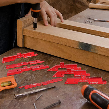 7pcs Aluminum Router Table Setup Bars Precision Setup Blocks Height Gauge Set for Router Table Saw