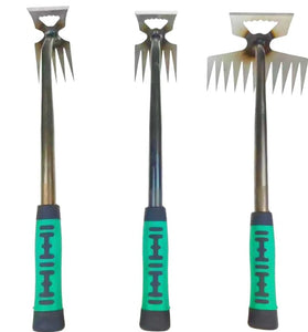 5/6/11 Tines Effortless Gardening Hand Weeder Tool Dual Purpose Manganese Steel Manual Weed Puller with Extended Handle Versatile Uprooting for Weed Removal Efficient Vegetable Planting Landscaping