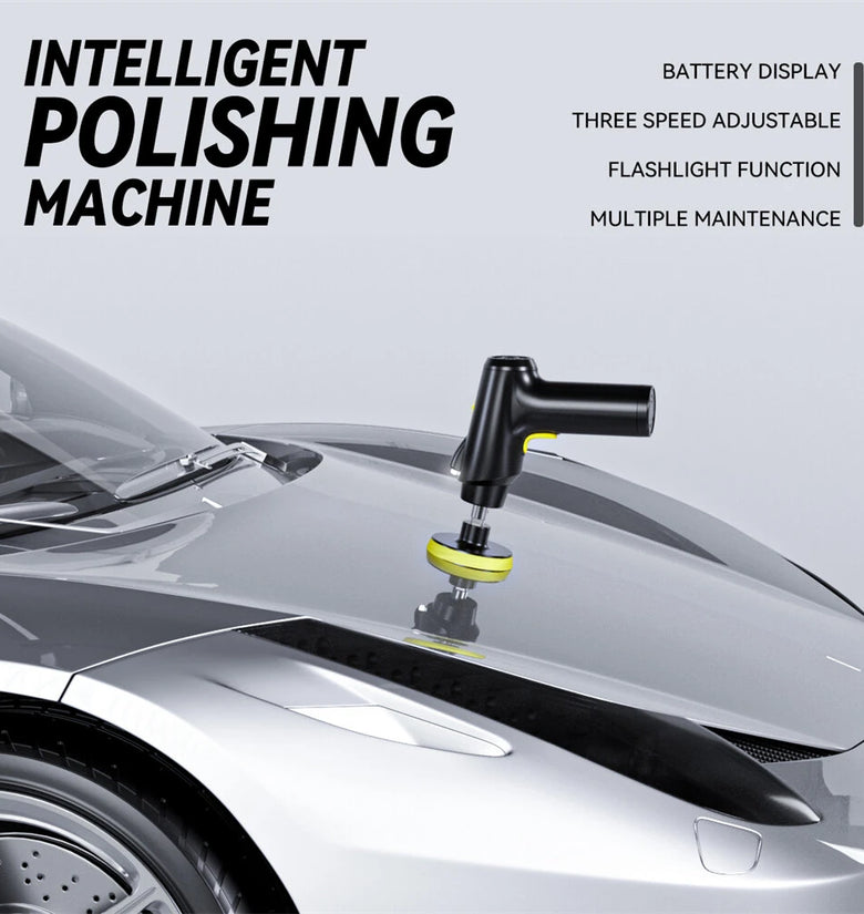 Wireless Car Polishing Machine 20000RPM Brushless Motor 3 Speed Adjustment USB Type-C Rechargeable Portable Multi-Functional Scratch Remover