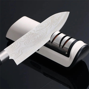 2-Stage Electric Knife Scissors Sharpener Professional Kitchen Sharpening Tool Built-in 2000mAh Battery for Straight-Edge Knife Hunting Knife Pocket Blades