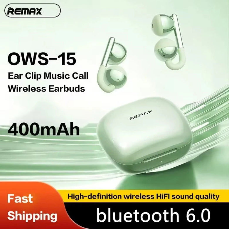 RemaxOWS-15 OWS Earbuds Wireless bluetooth V6.0 Earphones HiFi Stereo ENC Noise Cancelling Earclips Sports Headphones with Mic