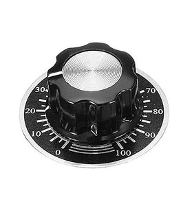 10 Sets Potentiometer Knob Kit MF-A03 Dial Knob+0-100 Scale Plate Sheet Digital Potentiometer Set