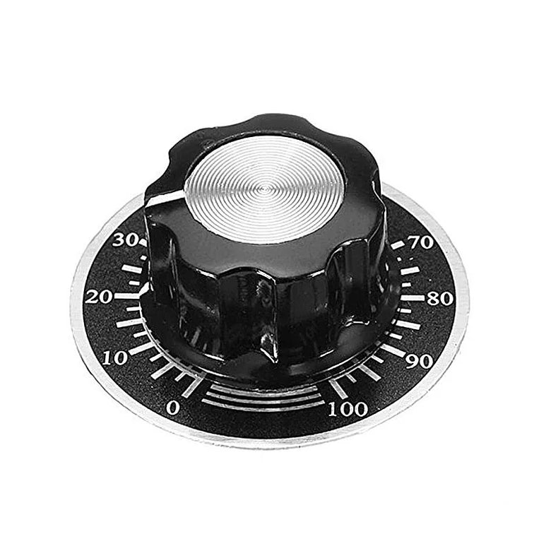 10 Sets Potentiometer Knob Kit MF-A03 Dial Knob+0-100 Scale Plate Sheet Digital Potentiometer Set