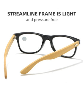 Blue Light Blocking Vintage Reading Glasses New Style Bamboo Wooden Legs Far Sighted Eyewear Eyeglasses