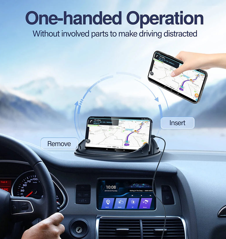 Silicone Car Phone Holder Mount Car Pad Mat for Various Dashboards Slip Free Desk Phone Stand for iPhone/Samsung Android Smartphones GPS Devices