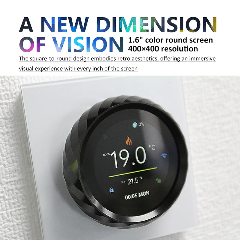 BECA 5A WiFi Smart Knob Thermostat Waterlgas Boiler Touch Screen App Voice Control with Alexa Google Assistant