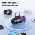 6A Type-C OTG Adapter 120W Fast Charging Digital Display USB-C to C Converter 480Mbps Data Transfer PD Compatible Aluminum Alloy for Phone Laptop Tablet