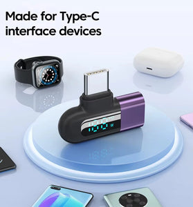 6A Type-C OTG Adapter 120W Fast Charging Digital Display USB-C to C Converter 480Mbps Data Transfer PD Compatible Aluminum Alloy for Phone Laptop Tablet