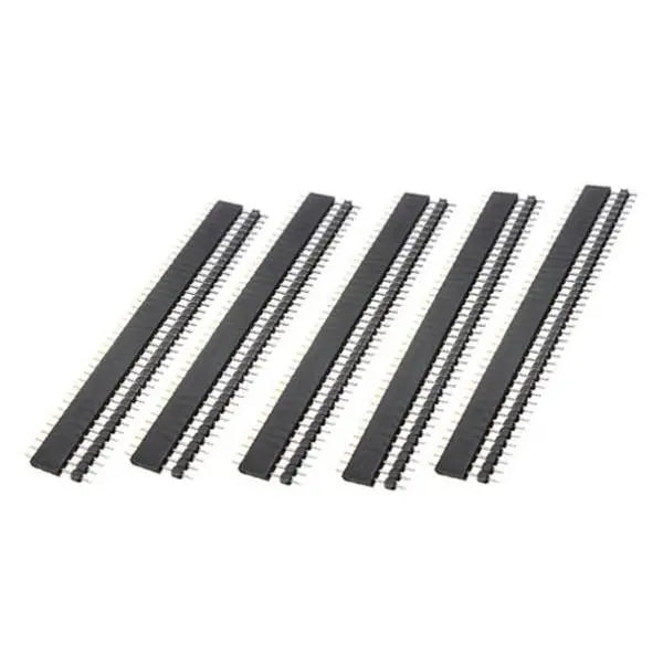 5 Pair 40 Pin 2.54mm Male Female SIL Socket Row Strip PCB Connector