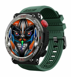 LOKMAT ZEUS 5 PRO 1.54 inch Power Metallurgy 5ATM Heart Rate Blood Oxygen Blood Pressure Monitor Outdoor Sports Smart Watch