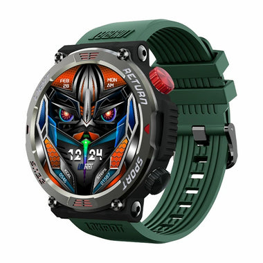 LOKMAT ZEUS 5 PRO 1.54 inch Power Metallurgy 5ATM Heart Rate Blood Oxygen Blood Pressure Monitor Outdoor Sports Smart Watch