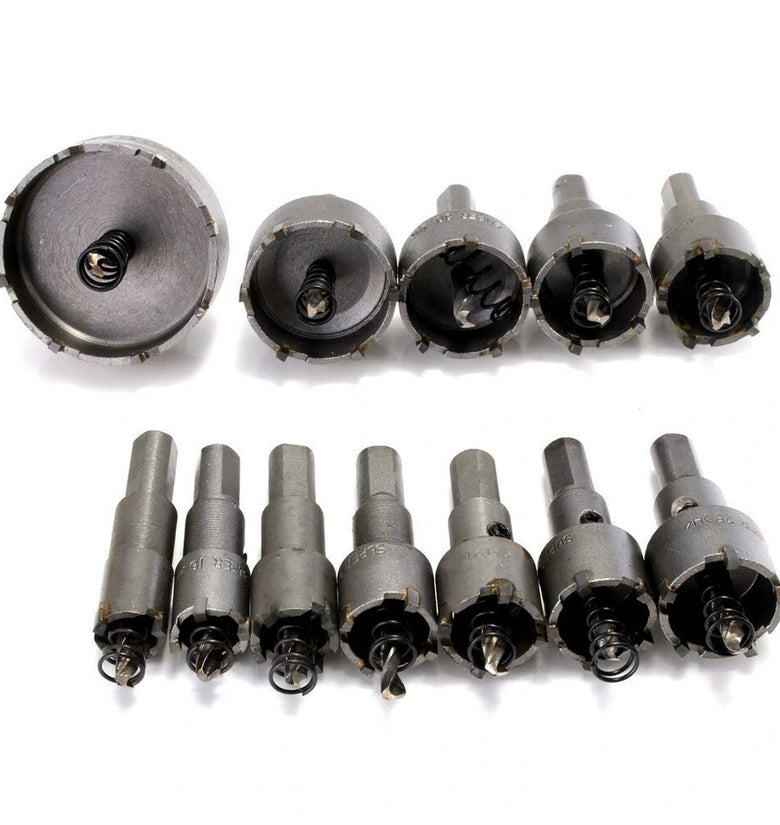 Drillpro 12pcs 15mm-50mm Hole Saw Cutter Alloy Drill Bit Set for Wood Metal Cutting