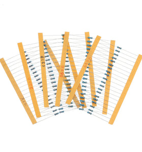 2600pcs 130 Values 1/4W 0.25W 1% Metal Film Resistors Assorted Pack Kit Set Lot Resistors Assortment Kits Fixed Resistor