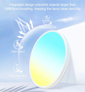 Elfeland 48W RGB Ceiling Light Remote Control with 16 Million Colors Dimmable Multiple Scene Modes LED Flush Mount Ceiling Lamp