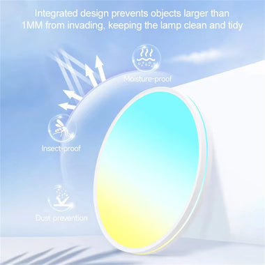 Elfeland 48W RGB Ceiling Light Remote Control with 16 Million Colors Dimmable Multiple Scene Modes LED Flush Mount Ceiling Lamp
