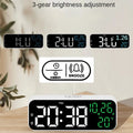 Multifunctional LED Clock 12/24H Digital Wall Alarm Clock LED Temperature Date Display Week Night Mode Table Clock Minimalist