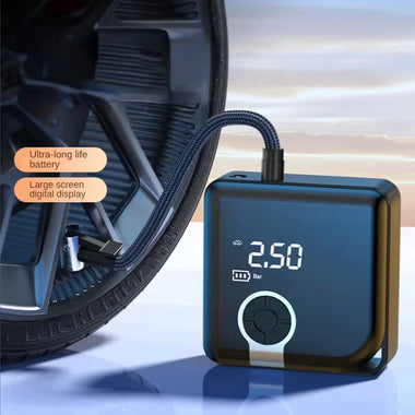 Cordless Car Inflator Pump 12V Portable Digital Air Compressor Car Tyre Inflatable Pump LED Light For Car Motorcycle Bicycle