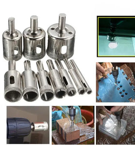 Baban 10pcs 6-32mm Diamond Hole Saw Drill Bit for Glass Ceramic Marble
