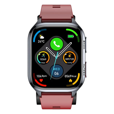 S18 2.01inch HD Screen Air Pump Airbag Type Voice Broadcast bluetooth Call Heart Rate Blood Pressure Blood Glucose Blood Lipid SpO2 Monitor Uric Acid Function Body Temperature Measurement SOS Emergency Call Multi-sport Modes Music Playback Smart Watch