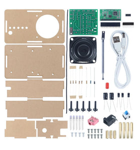FM Radio Not Assembled DIY Kit Parts Digital Amplifier with Electric Frequency Indicator Broadcast Receiver Kit