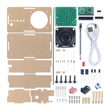 FM Radio Not Assembled DIY Kit Parts Digital Amplifier with Electric Frequency Indicator Broadcast Receiver Kit