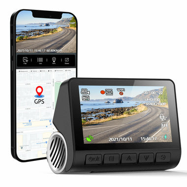 V55/V55+ 4K Dash Cam Car DVR 2160P GPS ADAS 24H Parking Support Rear Cam Night Vision Voice Prompt APP Control