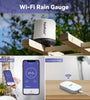 RAINPOINT Wireless Digital Rain Gauge Outdoor with App Control Smart Rain Sensor with Accurate Rain Gauge Monitoring